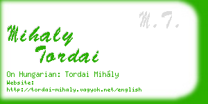 mihaly tordai business card